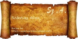 Szántay Alex névjegykártya